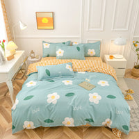 HKM-590931 Cashmere Four-Piece Brushed Quilt Cover and Sheet Set in Multiple Sizes