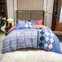 HKM-590931 Cashmere Four-Piece Brushed Quilt Cover and Sheet Set in Multiple Sizes