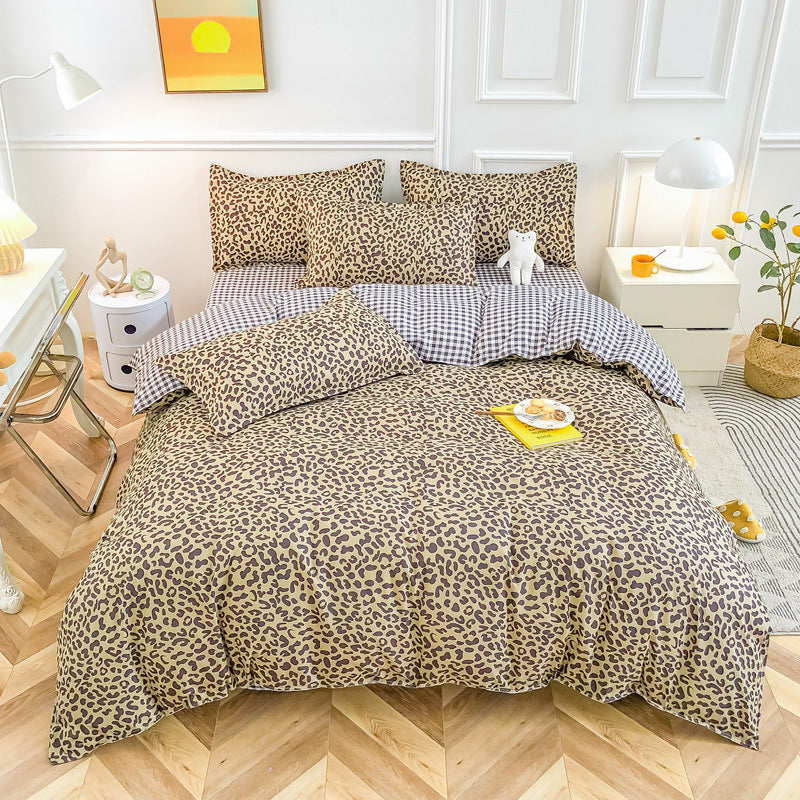 HKM-590931 Cashmere Four-Piece Brushed Quilt Cover and Sheet Set in Multiple Sizes
