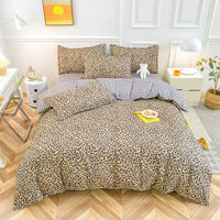 HKM-590931 Cashmere Four-Piece Brushed Quilt Cover and Sheet Set in Multiple Sizes