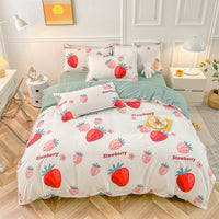 HKM-590931 Cashmere Four-Piece Brushed Quilt Cover and Sheet Set in Multiple Sizes