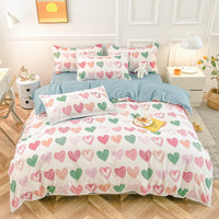 HKM-590931 Cashmere Four-Piece Brushed Quilt Cover and Sheet Set in Multiple Sizes