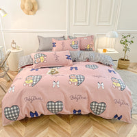HKM-590931 Cashmere Four-Piece Brushed Quilt Cover and Sheet Set in Multiple Sizes