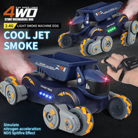 HKM-591187 2-in-1 Remote Control Stunt Car and Robot Dog with Lights, Music, and 360° Drift Action