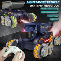 HKM-591187 2-in-1 Remote Control Stunt Car and Robot Dog with Lights, Music, and 360° Drift Action
