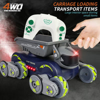 HKM-591187 2-in-1 Remote Control Stunt Car and Robot Dog with Lights, Music, and 360° Drift Action