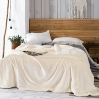 HKM-591251 Double-Layer Solid Color Polyester Milk Fleece Blanket in Multiple Colors