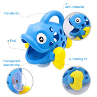 HKM-591571 Devouring Fish Bath Toy Set for Kids - Colorful Plastic Bathroom Fun for Ages 2-7