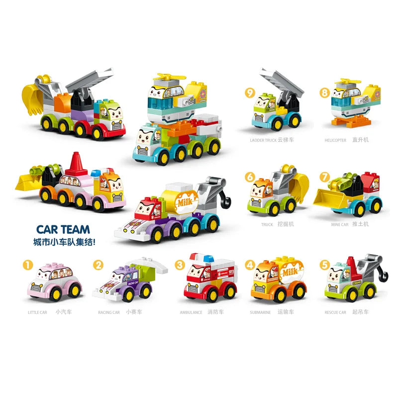KTX-591763 Creative 6-in-1 Building Block Construction Set for Kids - Perfect for Hands-On Learning and Fun