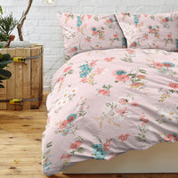HKM-591763 Elegant Floral Microfiber Duvet Set with Comforter and Pillow Shams - Available in Multiple Sizes