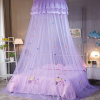 HKM-591763 Hanging Dome Mosquito Net for Beds - Acetate Fiber, Single Door Opening, Free Installation