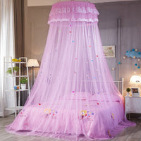 HKM-591763 Hanging Dome Mosquito Net for Beds - Acetate Fiber, Single Door Opening, Free Installation