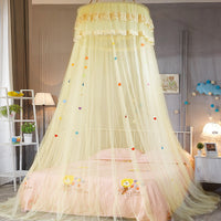 HKM-591763 Hanging Dome Mosquito Net for Beds - Acetate Fiber, Single Door Opening, Free Installation