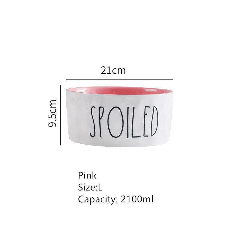 HKM-591955 Ceramic Pet Bowl in Contrasting Colors – Small, Medium, Large Sizes Available