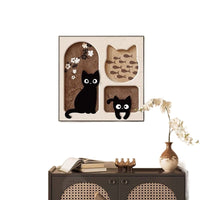 HKM-592019 Cute Cat Decorative Wall Art - Aluminum Alloy Frames in Various Sizes and Styles