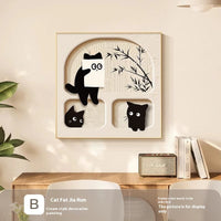 HKM-592019 Cute Cat Decorative Wall Art - Aluminum Alloy Frames in Various Sizes and Styles