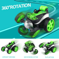 HKM-592339 Kids RC Rotating Stunt Car with Light - 2.4G Remote Control Tumbling Vehicle for Ages 5 and Up