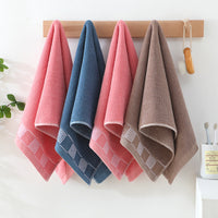 HKM-592339 Thickened Pure Cotton Face Towel for Home Use - Individually Packaged in Pink, Coffee, and Blue Colors