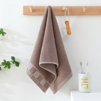 HKM-592339 Thickened Pure Cotton Face Towel for Home Use - Individually Packaged in Pink, Coffee, and Blue Colors