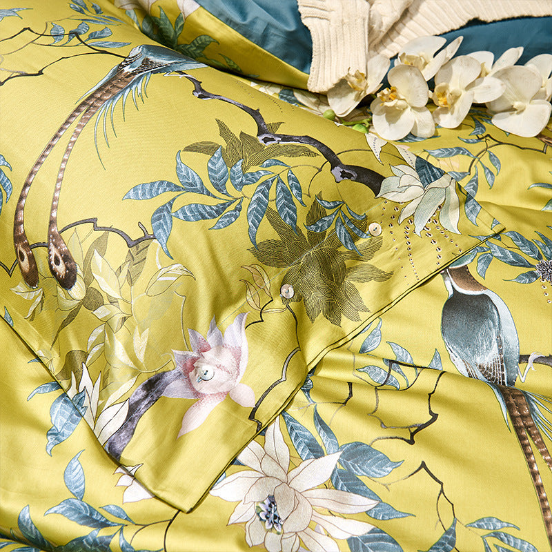 HKM-592403 Long-Staple Cotton Satin Four-Piece Bedding Set, Available in 200x230cm & 220x240cm