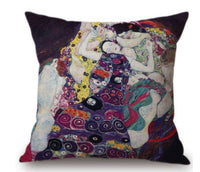 HKM-592467 Van Gogh-Inspired Cushion Cover 45x45cm with Mixed Materials