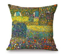 HKM-592467 Van Gogh-Inspired Cushion Cover 45x45cm with Mixed Materials