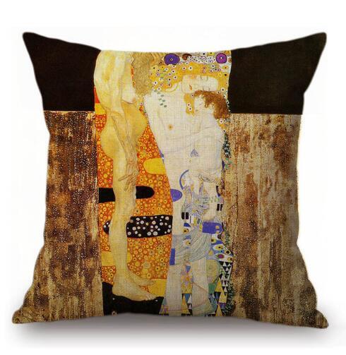 HKM-592467 Van Gogh-Inspired Cushion Cover 45x45cm with Mixed Materials