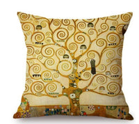 HKM-592467 Van Gogh-Inspired Cushion Cover 45x45cm with Mixed Materials