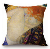 HKM-592467 Van Gogh-Inspired Cushion Cover 45x45cm with Mixed Materials