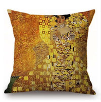 HKM-592467 Van Gogh-Inspired Cushion Cover 45x45cm with Mixed Materials