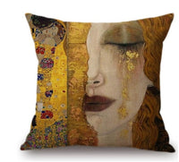 HKM-592467 Van Gogh-Inspired Cushion Cover 45x45cm with Mixed Materials