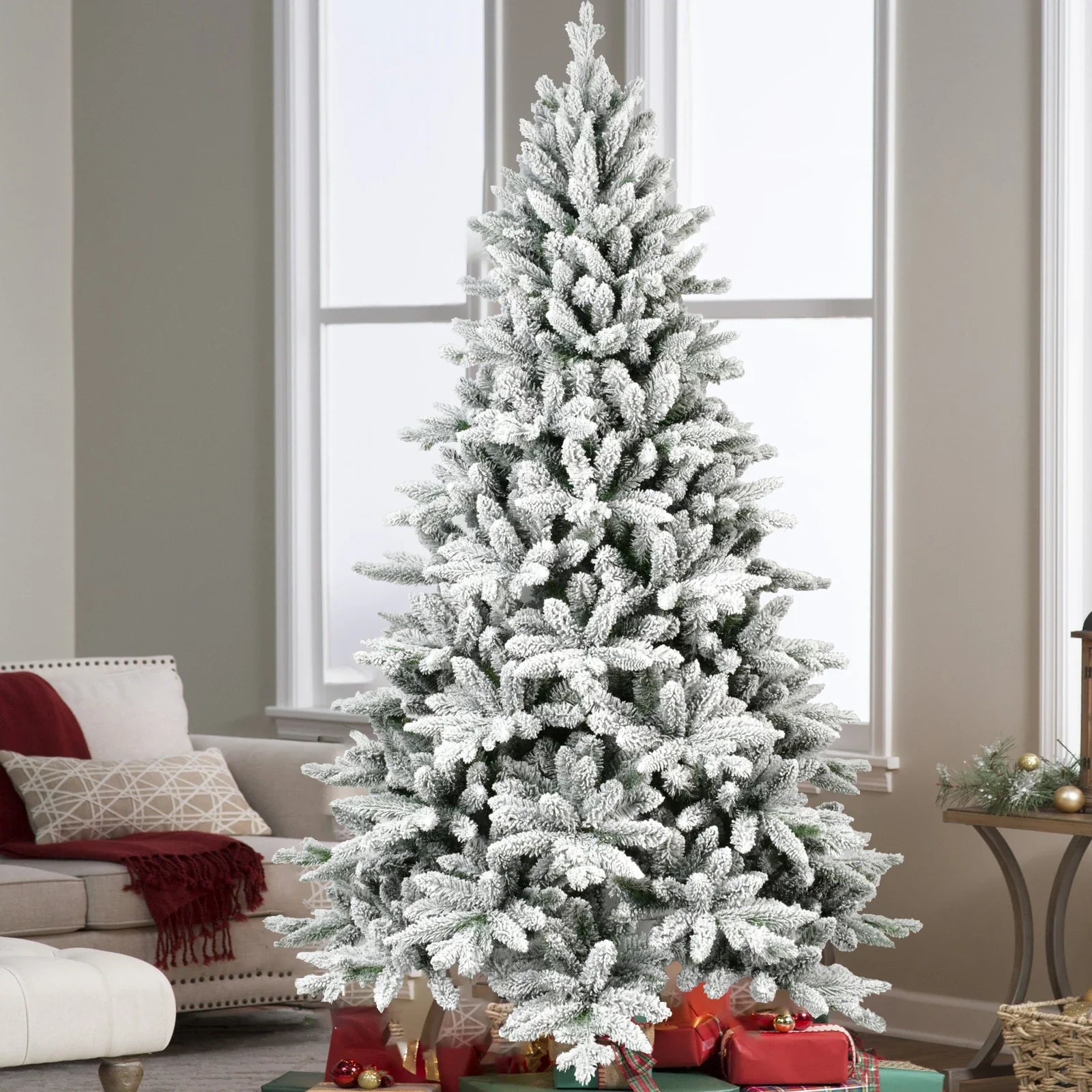 KTX-592531 6ft Artificial Pine Christmas Tree - 46 Inch Standing Design, No Lights, Indoor/Outdoor Use