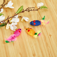 HKM-592531 Color Sisal Mouse Cat Teaser Toy Molar Grinding Claw