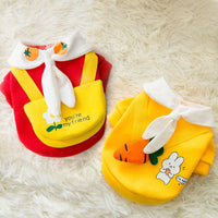 HKM-592595 Cute Cartoon Tie Design Sweater Coat for Small Dogs – Milk Silk Material, Various Sizes Available