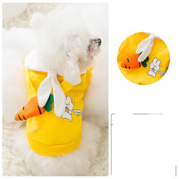 HKM-592595 Cute Cartoon Tie Design Sweater Coat for Small Dogs – Milk Silk Material, Various Sizes Available