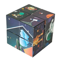 HKM-592659 Geometric Infinite Magic Cube 3D Fidget Toy - Stress Relief Puzzle for All Ages