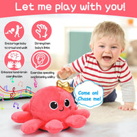 HKM-592723 Musical Plush Octopus Toy for Babies with LED Lights - Crawling Fun for Toddlers