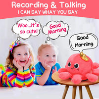 HKM-592723 Musical Plush Octopus Toy for Babies with LED Lights - Crawling Fun for Toddlers