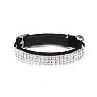 HKM-592787 Rhinestone-Accented Velvet Cat Collar in Multiple Colors, Adjustable from 20 to 30 CM