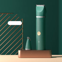 HKM-592851 Dog Hair Clipper with USB Charging - Multiple Size Options in Dark Green and Classic White