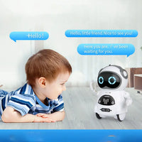 HKM-592915 Interactive Educational Robot Toy for Kids - Smart Pocket Mini Speaker with Lights and Sounds