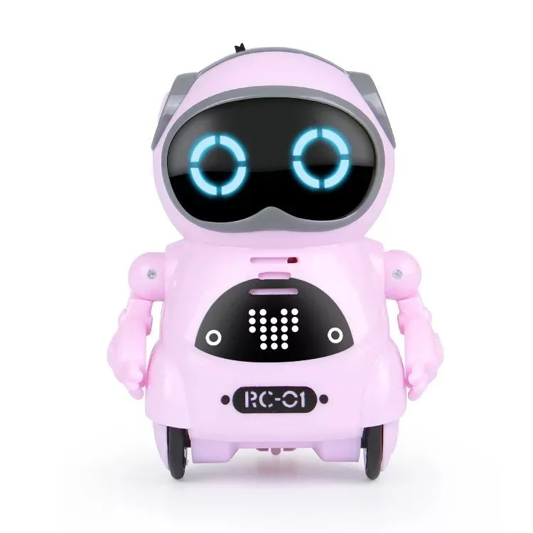 HKM-592915 Interactive Educational Robot Toy for Kids - Smart Pocket Mini Speaker with Lights and Sounds