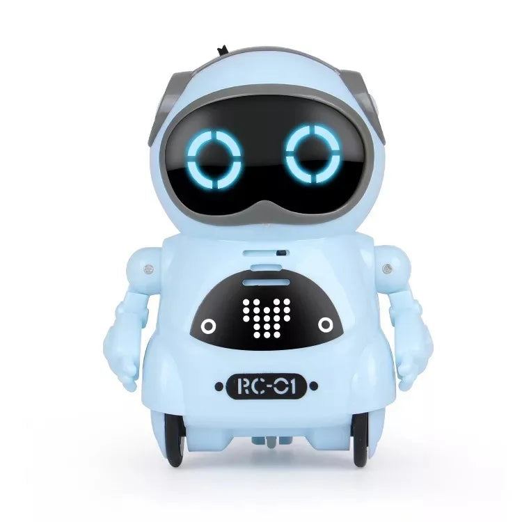 HKM-592915 Interactive Educational Robot Toy for Kids - Smart Pocket Mini Speaker with Lights and Sounds