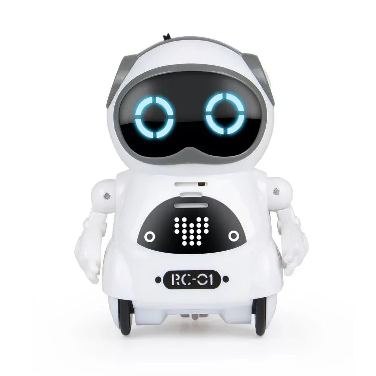 HKM-592915 Interactive Educational Robot Toy for Kids - Smart Pocket Mini Speaker with Lights and Sounds