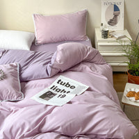 HKM-592915 Solid Color Lace Edge Duvet Cover Set in Various Patterns and Sizes