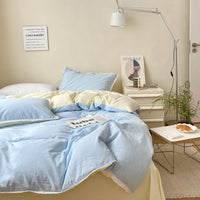 HKM-592915 Solid Color Lace Edge Duvet Cover Set in Various Patterns and Sizes