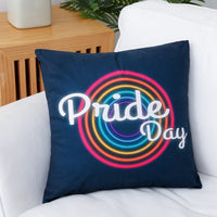 HKM-593299 Rainbow Heart Shape Cushion Cover in Nordic Style - Peach Skin Chemical Fiber
