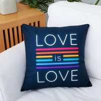 HKM-593299 Rainbow Heart Shape Cushion Cover in Nordic Style - Peach Skin Chemical Fiber