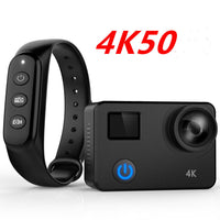 HKM-593427 4K50 Dual Screen Sports Camera with Wifi and Anti-Shake Functionality, 2.0 Inch LCD Display, TF Card Storage