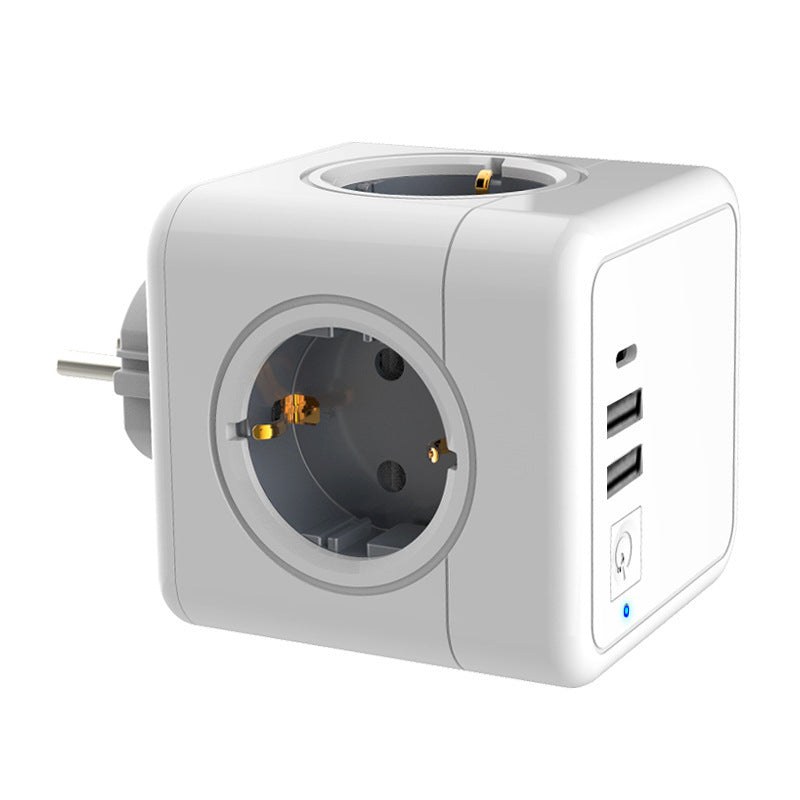HKM-593427 Compact 5-Sided Smart USB Socket with Fast Charging and Safety Features